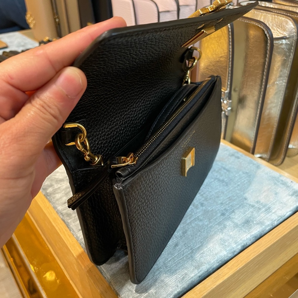 New, authentic britten chain wallet w wristlet black crossbody - Picture 5 of 14